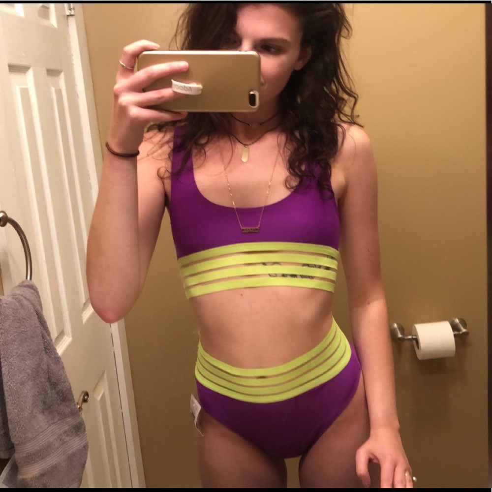 Purple & Neon Green Rave SET (Freedomravewear)